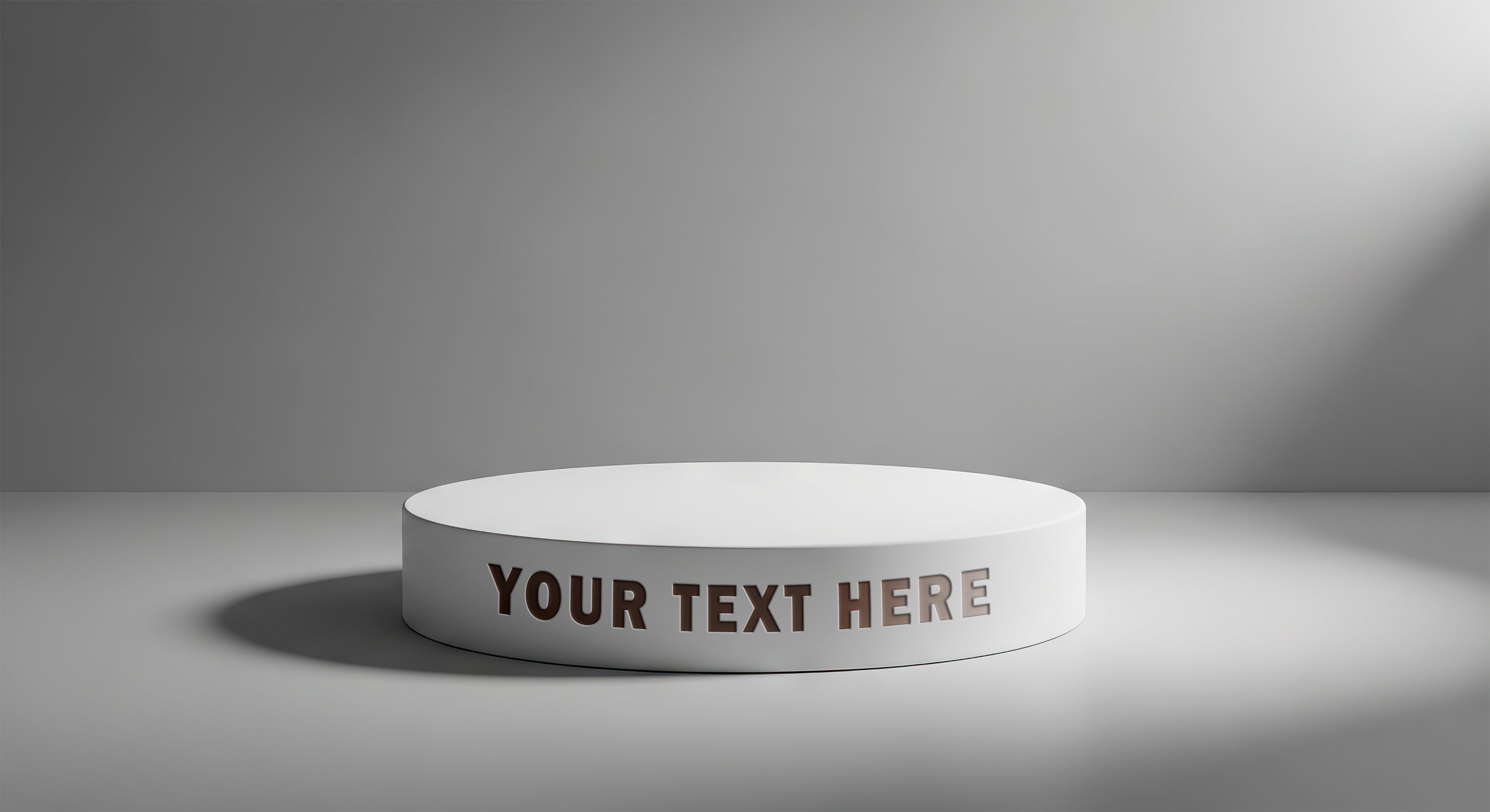 White Podium Mockup on Gray Background for Product Display (SALE)